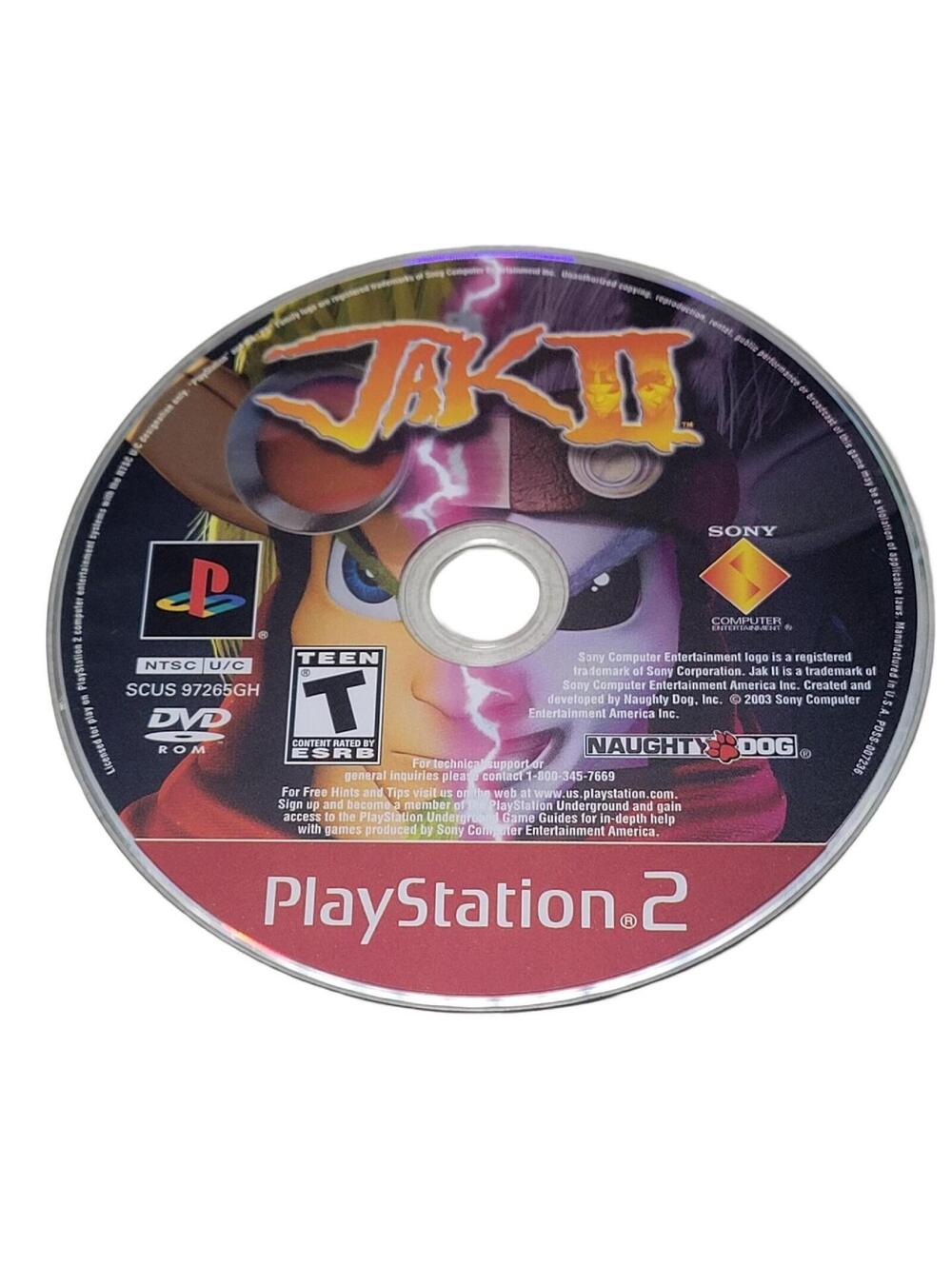 Jak II (Sony PlayStation 2, 2003) PS2 Disc Only